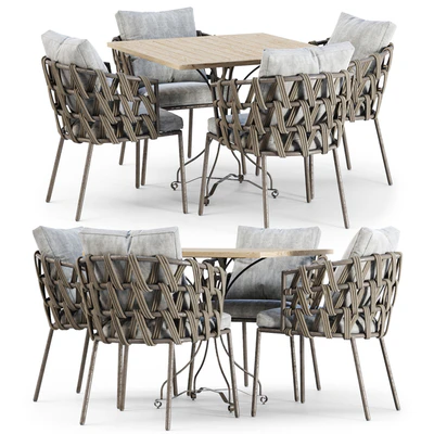 Outdoor garden furniture set v01 / Furniture set — Ver 1