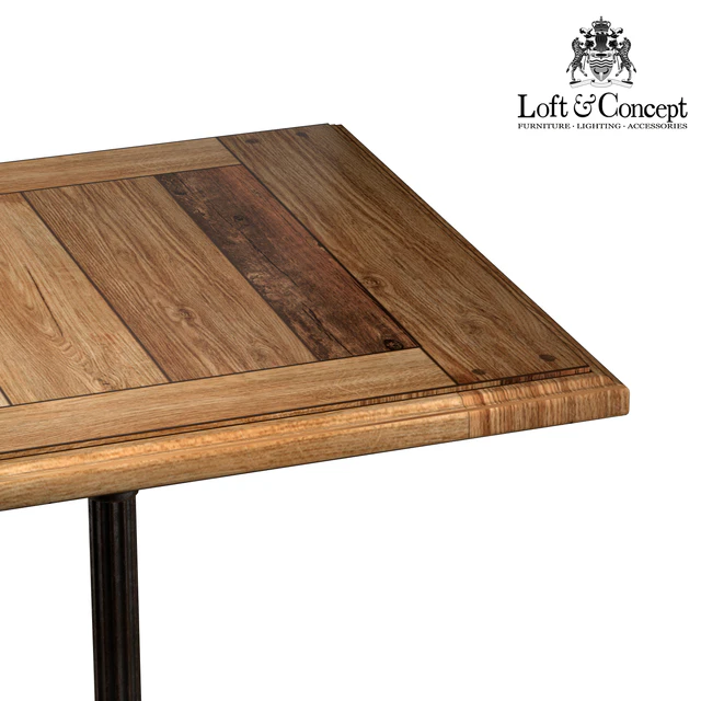 CAST IRON AND OAK RESTAURANT TABLE SQUARE — Descargar