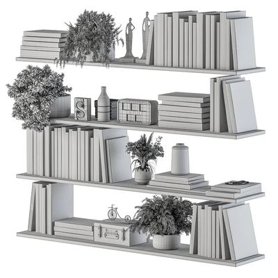 Decorative Set on Shelves and Decor objects - Set 11 — Ver 2