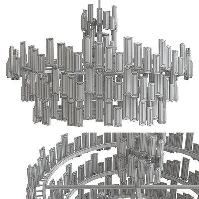 Chic Gold Chandelier Modern Metropolitan — Ver 2