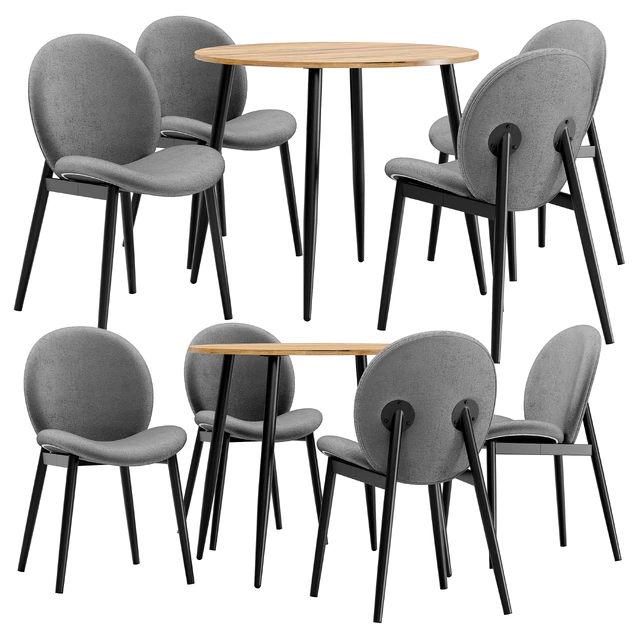Dining chair Tiole and table Uranus — Descargar