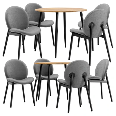 Dining chair Tiole and table Uranus — Ver 1
