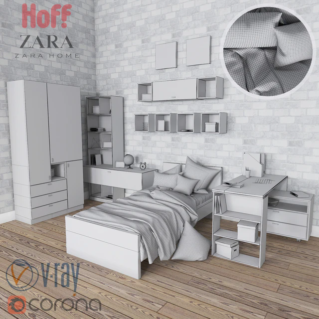 Set for children Hoff Fusion bedding Zara Home for boys and girls — Descargar