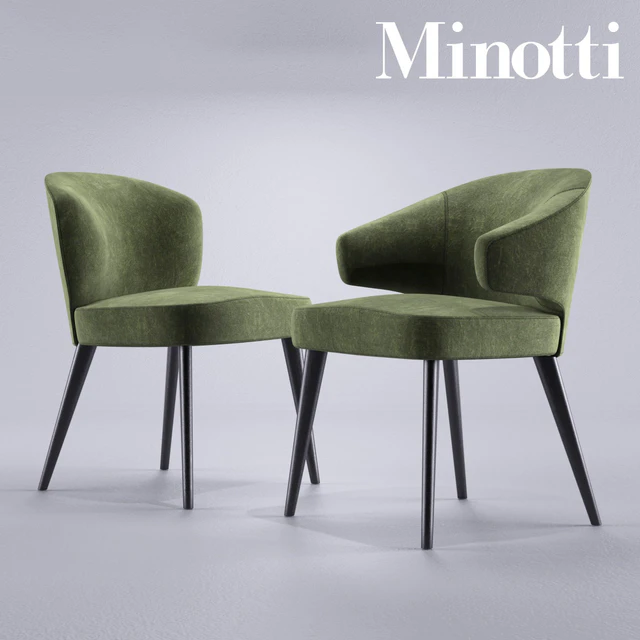 Minotti Aston Dining chairs Poltroncina — Скачать