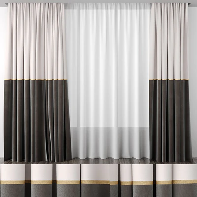 Curtains baked milk and brown 50/50 — Ver 1