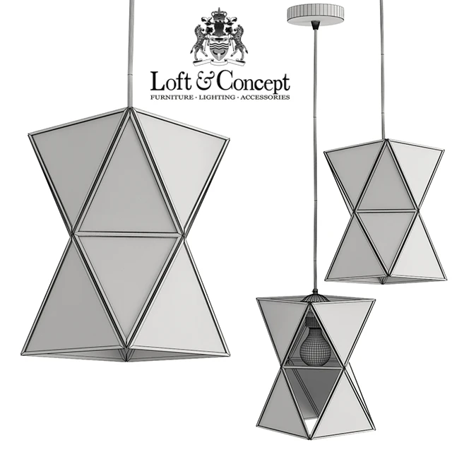 Люстра PolyPyramid Glass Pendant Cognac — Скачать