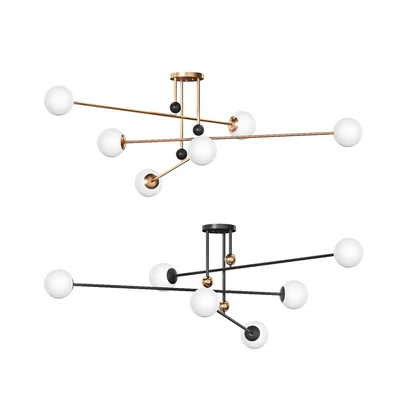 Designer chandelier with glass shades JESI — Вид 1