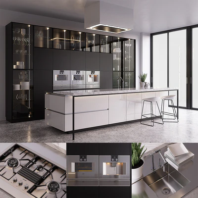 Kitchen Poliform Artex (vray GGX, corona PBR) — Ver 1
