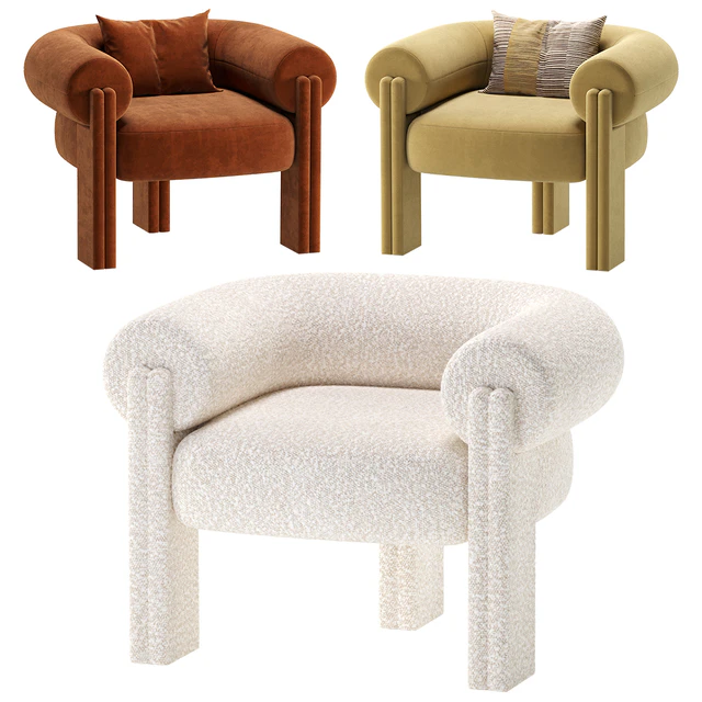Sevigne Armchair X Metaphores STUDIOPARISIEN Velvet and Leather — Descargar