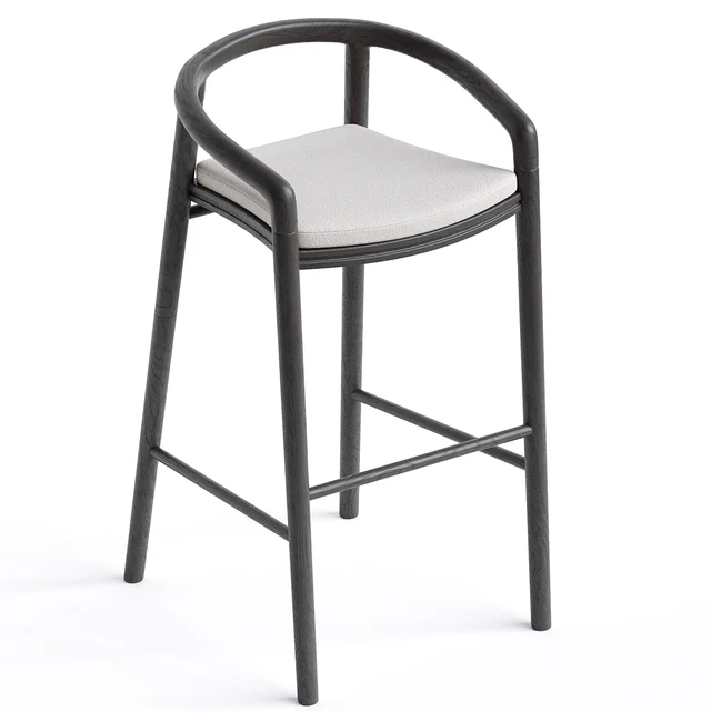 Solid Bar Stool with back Manutti — Скачать