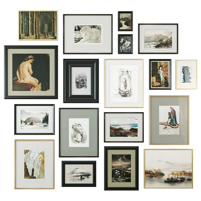 A set of paintings in classical frames — Ver 1