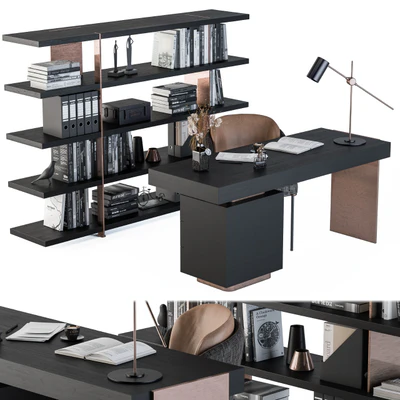 Minotti carson writing table with Rack — Вид 1