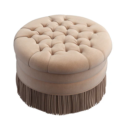 Round tufted ottoman — скачать