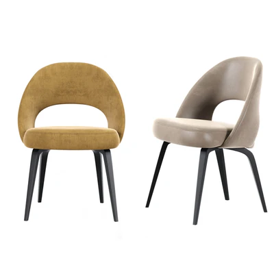 Saarinen Executive Side Chair with Wood Legs 2 — Ver 2