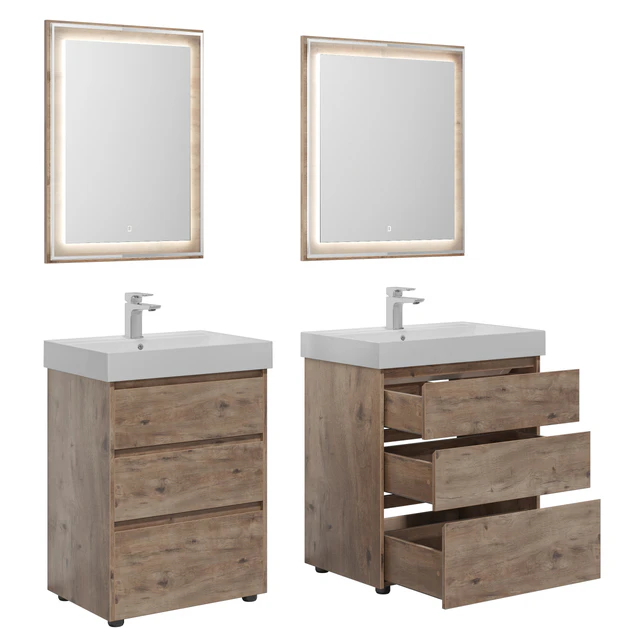 Nova Lite 60/75/85 3 drawers (rustic oak) — Descargar