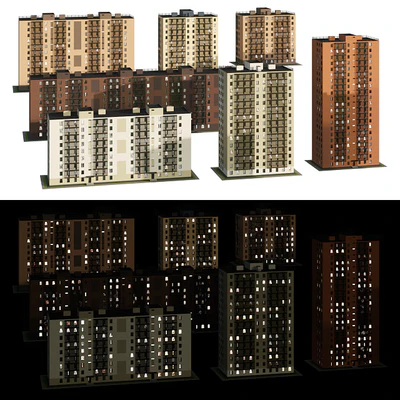 Set of multi-storey houses 2 — Ver 1