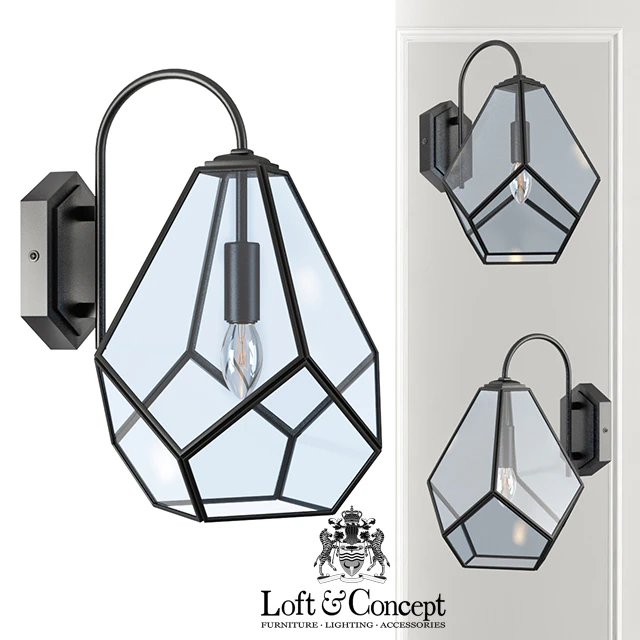Sconce Geometry Glass Light Bra Transparent — Descargar