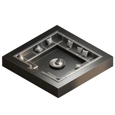 Зона отдыха с диванами и камином — Вид 4