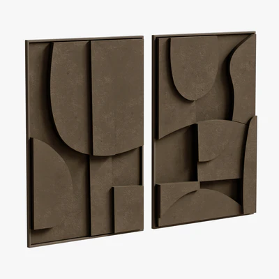 Duo Decor Sculpture Pictures Blanche Archi — Ver 2