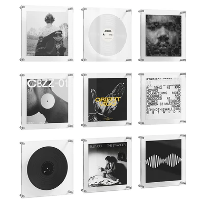 Vinyl records in glass frames Black — Вид 1