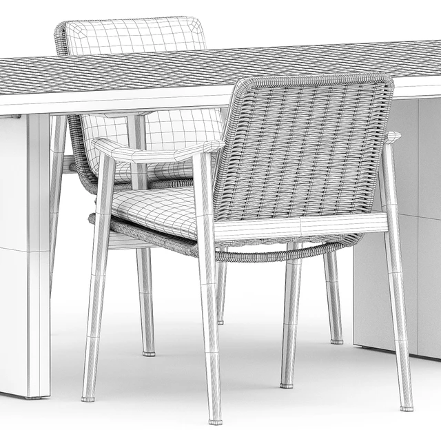 Fynn Outdoor chair and Quadrado table by Minotti — Скачать