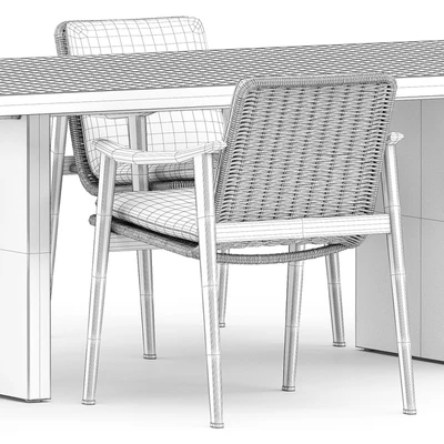 Fynn Outdoor chair and Quadrado table by Minotti — Вид 3