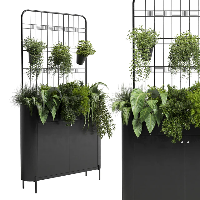 stand wall decor with shelves for the library and closet or showcase plants collection 175 — Descargar
