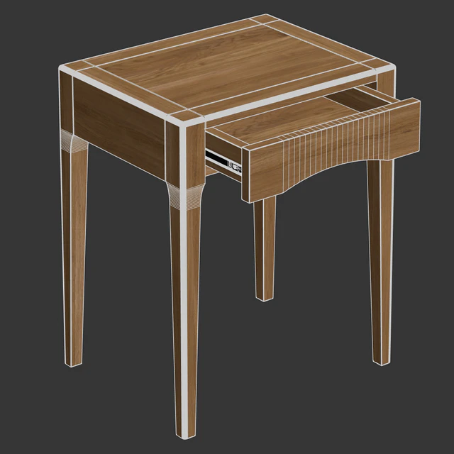 Zara Home - The oak wood bedside table with drawer — Скачать