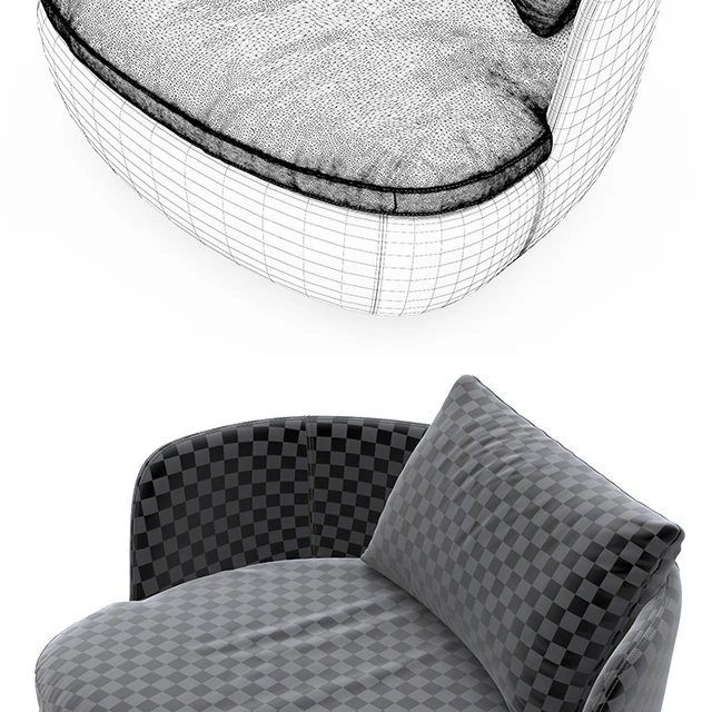 Moooi Bart Swivel leather — Descargar