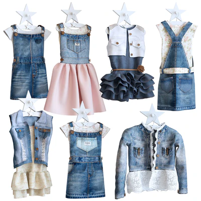 Jeans dresses for a little princesse — Ver 1