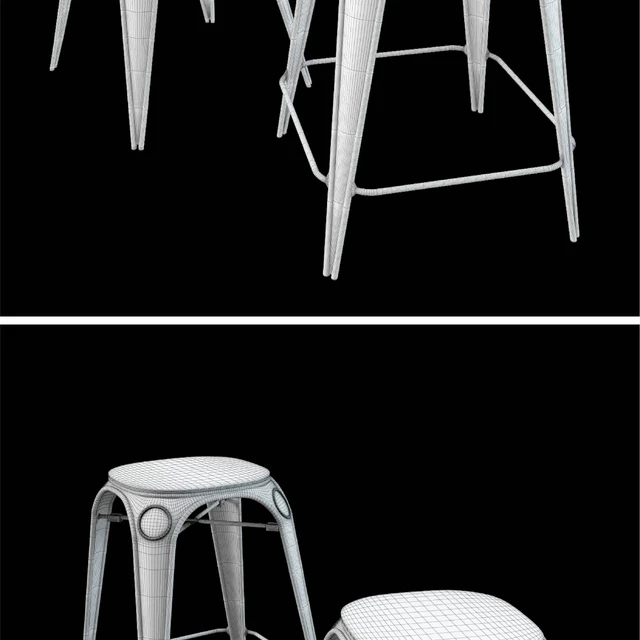 "Louix" стул и табурет "Louix" сhair High and stool — Скачать