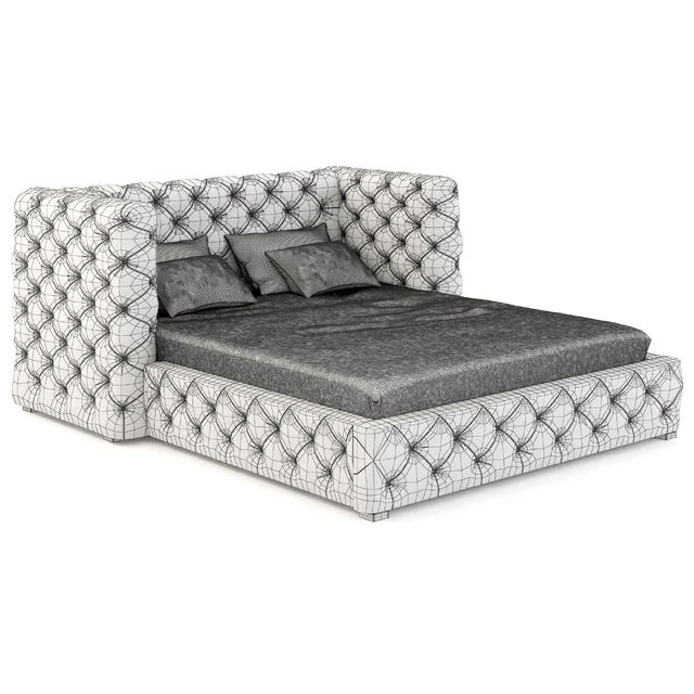 Restoration Hardware Tribeca Tufted Leather Platform Bed — Descargar