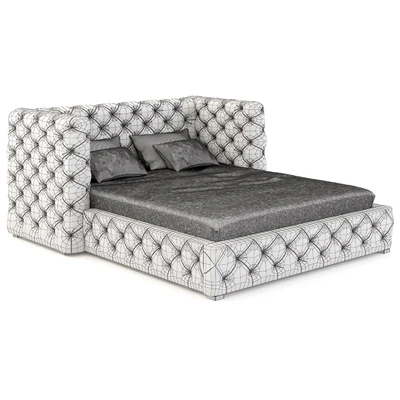 Restoration Hardware Tribeca Tufted Leather Platform Bed — Ver 2