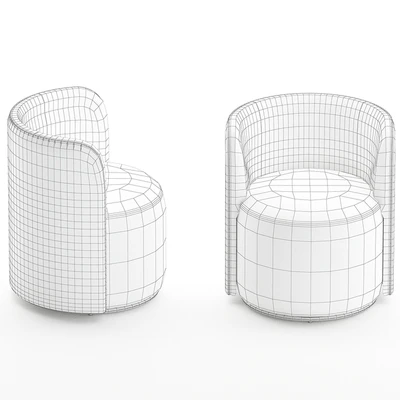 Ditre Italia CHLOÈ LUXURY Upholstered fabric easy chair — Ver 2