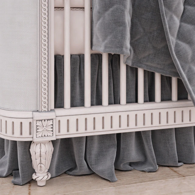 RH Belle Upholstered Crib (Antique Grey Mist) — Descargar
