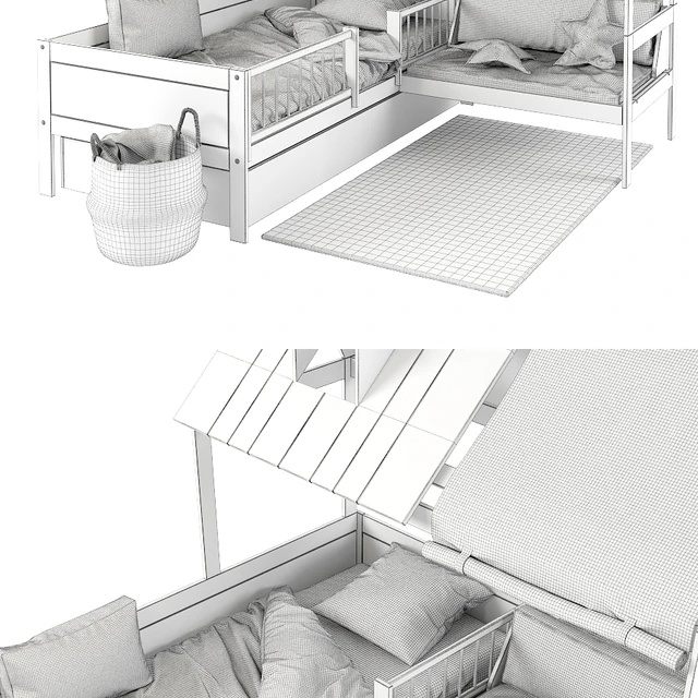Кровать LifeTime BEACHHOUSE HUTBED WITH COUCH — Скачать