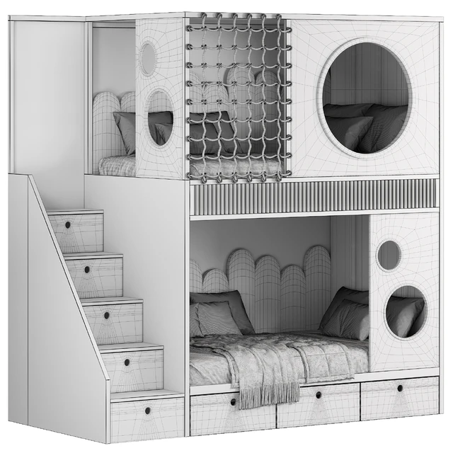Designer two-level bed Kids room 20 — Descargar
