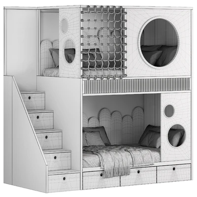 Designer two-level bed Kids room 20 — Ver 2