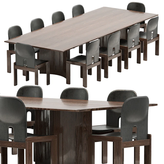Crevasse table & Tobia Scarpa Chair — Скачать