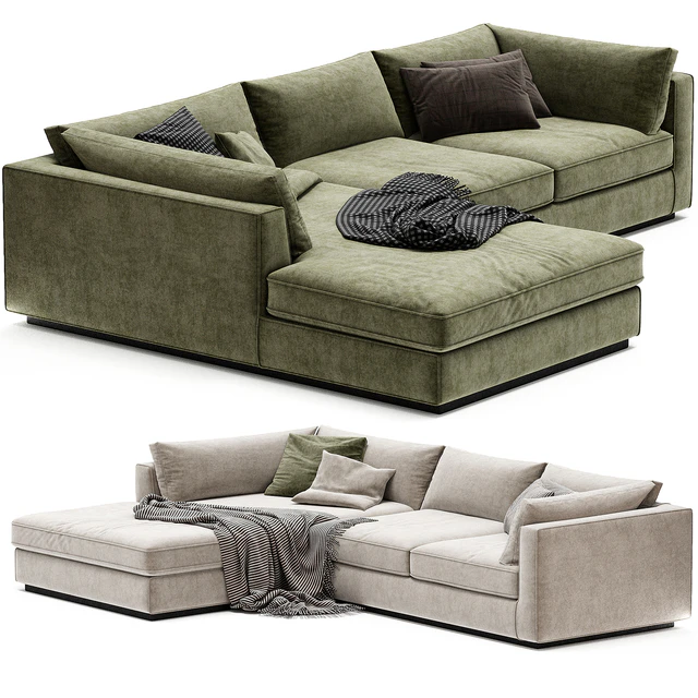 Oceanside Deep 2 Piece Left Arm Bumper Sectional Sofa — Descargar