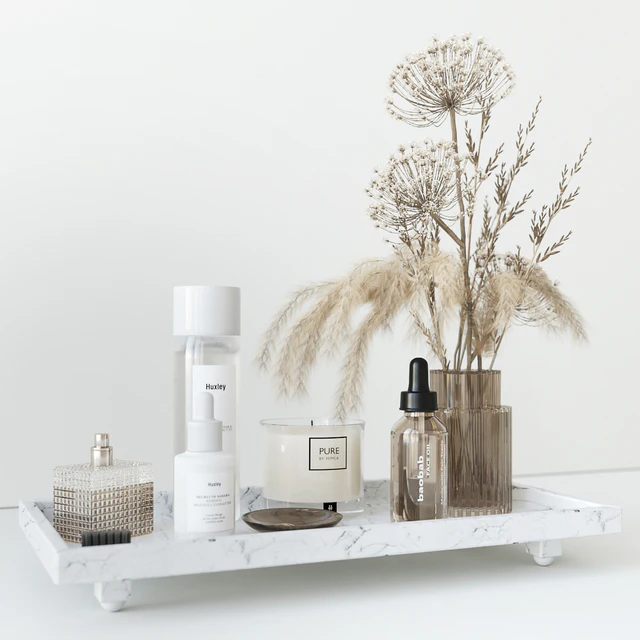Bathroom set with heracleum — Скачать