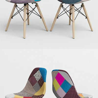 Chair Eames Style DSW Patchwork. — Ver 2
