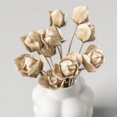Decorative ceramic vase with flowers — Вид 2