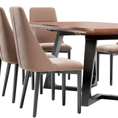 Sylvie dining chair and T1692 table — View 2