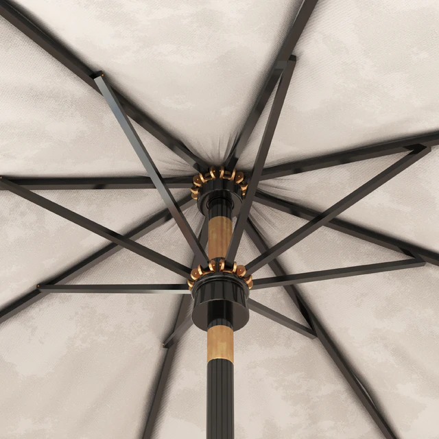 Scalloped umbrella and westport chaise — Скачать