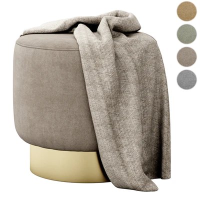 Avalon Ottoman Persimmon by Arteriors Home — Вид 1