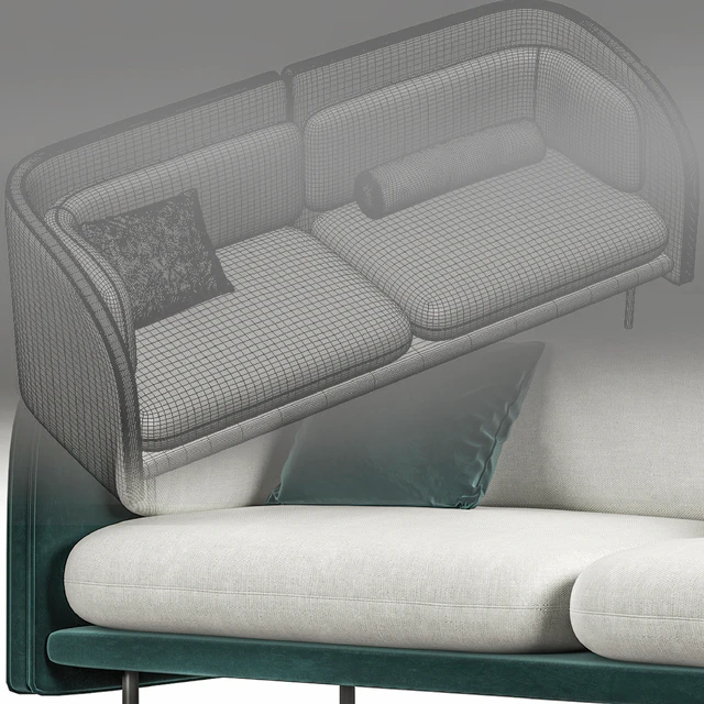 Green minimalimal sofa — Descargar
