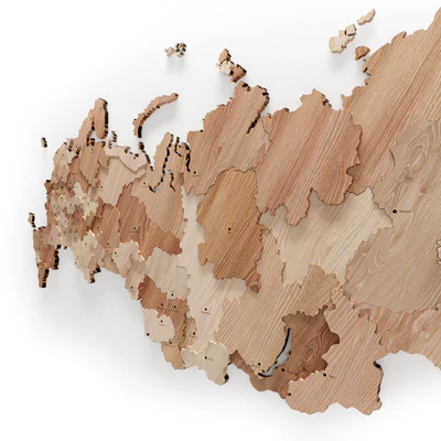 Wooden map of Russia — Ver 2