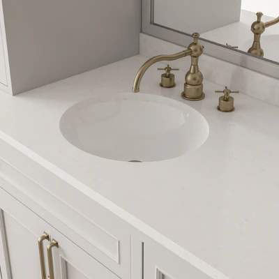 Bathroom Set White and Gold - Set 33 — Ver 3