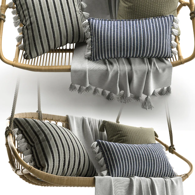 Hanging Rattan Bench Serena & Lily — Скачать